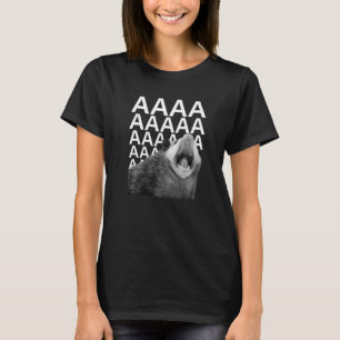 Screaming Possum Aaaa Cute Funny Opossum Dank Meme T-Shirt