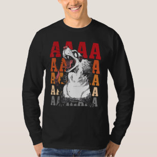 Screaming Possum Aaaa Cute Opossum  Dank Meme Men  T-Shirt