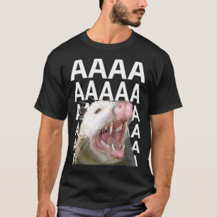 Screaming Possum Aaaa Cute Opossum Dank Meme Men T-Shirt
