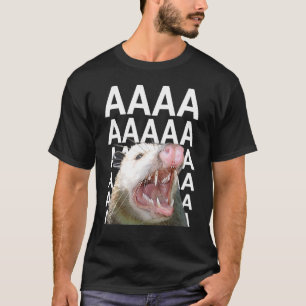 Screaming Possum Aaaa Cute Opossum Dank Meme Men T-Shirt