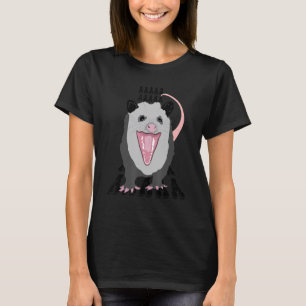 Screaming Possum Aaaa Opossum Dank Meme Men Women  T-Shirt