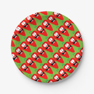 Screaming Red Hot Chilli Pepper Paper Plate