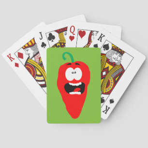 Screaming Red Hot Chilli Pepper Playing Cards