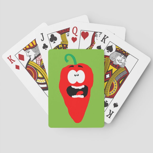 Screaming Red Hot Chilli Pepper Playing Cards (Back)