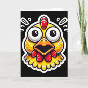 Screaming Rubber Chicken Funny Surprised Farm  Card