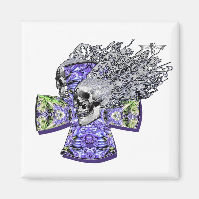 Screaming skull 2 magnet (Front)