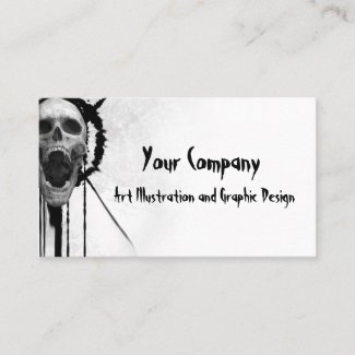 Screaming Skull Business Card