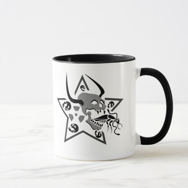 Screaming Skull Pentagram Mug (Right)