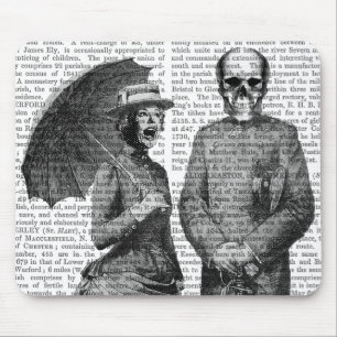 Screaming Woman and Skull Mouse Mat