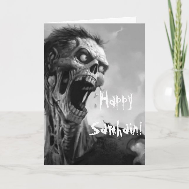 screaming zombie card (Front)
