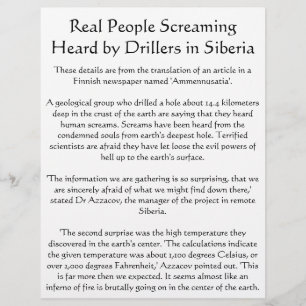 Screams Heard from Hell Flyer