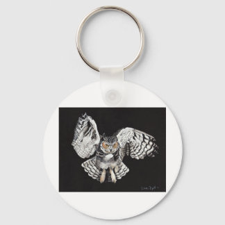 screech owl key ring