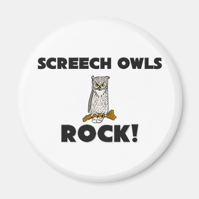 Screech Owls Rock Magnet (Front)