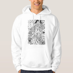 Screen printed pattern hoodie
