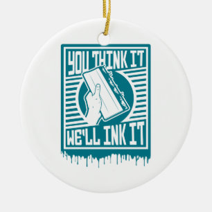  Screen Printing Squeegee Printing Obey Ink Design Ceramic Tree Decoration