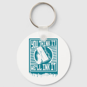 Screen Printing Squeegee Printing Obey Ink Design Key Ring