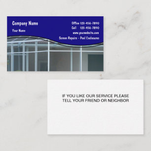 Screen Repair Business Cards