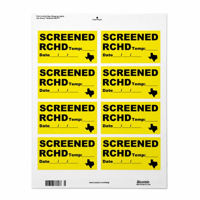 Screened RCHD (Full Sheet)