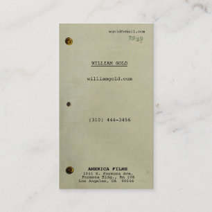 Screenplay Vintage ii Business Card