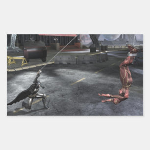 Screenshot: Batman vs Flash Rectangular Sticker