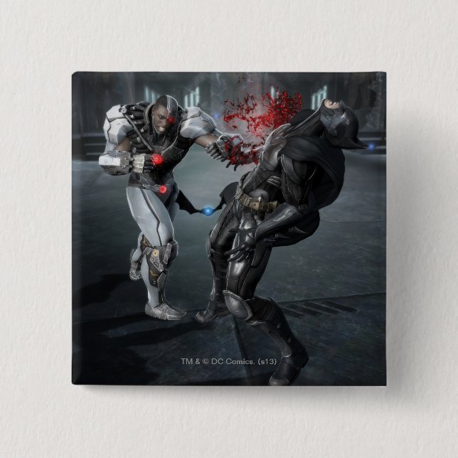 Screenshot: Cyborg vs Batman 15 Cm Square Badge (Front)