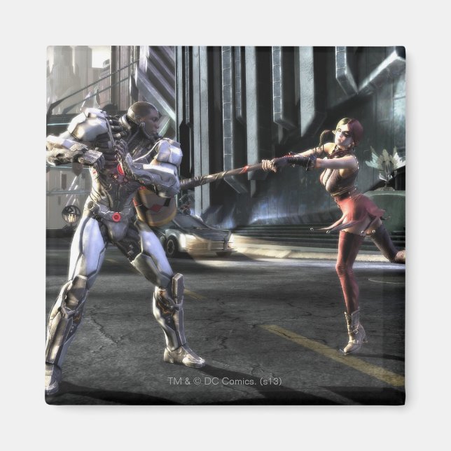 Screenshot: Cyborg vs Harley Magnet (Front)