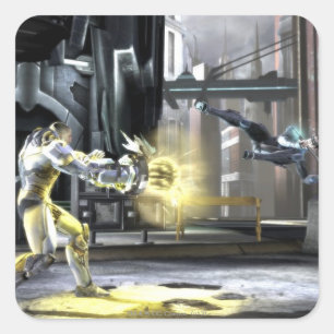 Screenshot: Cyborg vs Nightwing 2 Square Sticker