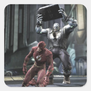 Screenshot: Flash vs Grundy Square Sticker