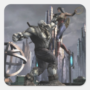 Screenshot: Grundy vs Wonder Woman Square Sticker