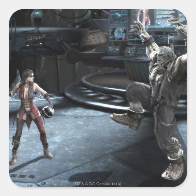 Screenshot: Harley vs Grundy Square Sticker (Front)