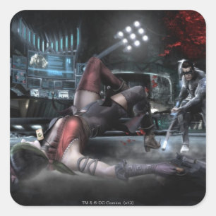 Screenshot: Harley vs Nightwing 2 Square Sticker
