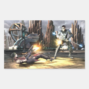 Screenshot: Harley vs Nightwing Rectangular Sticker