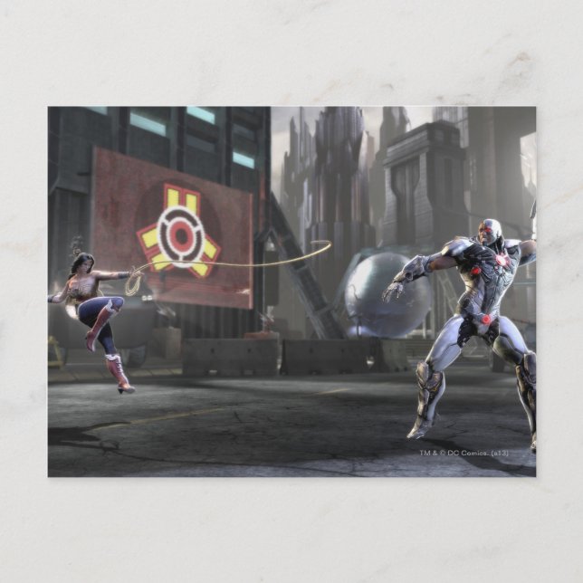 Screenshot: Wonder Woman vs Cyborg 2 Postcard (Front)