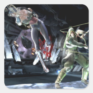 Screenshot: Wonder Woman vs Green Arrow Square Sticker