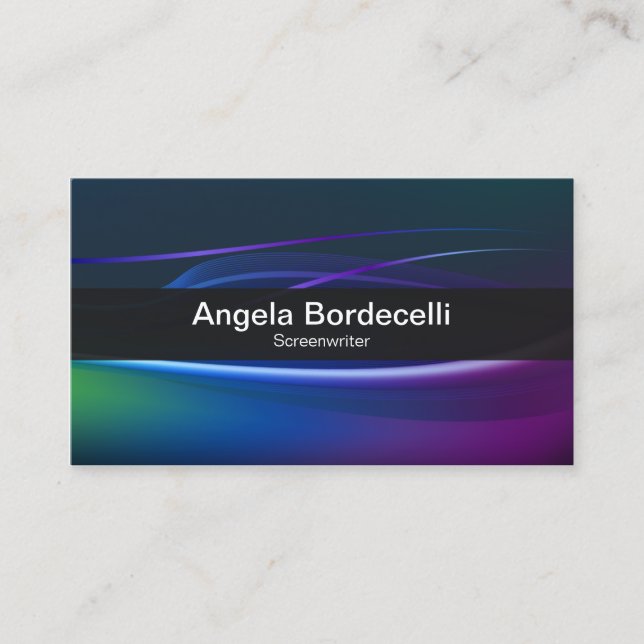 Screenwriter Business Card Borealis Lights (Front)