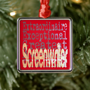 Screenwriter Extraordinaire Metal Tree Decoration