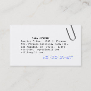 Screenwriter iii business card