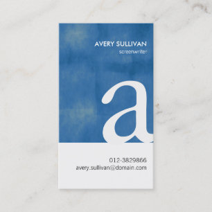 Screenwriter Literary Arts Bold Monogram Business Card