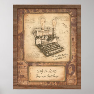 Screenwriter / Scriptwriter Vintage Art Gift Poster