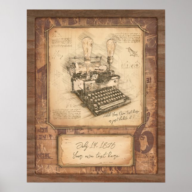 Screenwriter / Scriptwriter Vintage Art Gift Poster (Front)