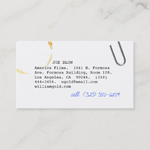 Screenwriter vi business card