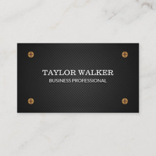 Screw and Metal Mesh Background Business Card