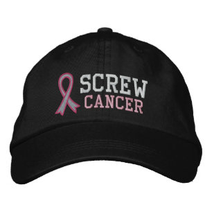 Screw Breast Cancer Embroidered Hat