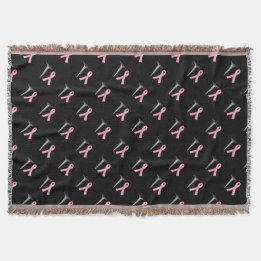 Screw Breast Cancer Throw Blanket