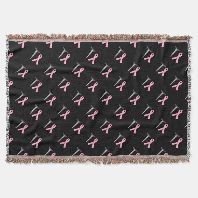 Screw Breast Cancer Throw Blanket (Front)