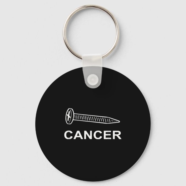 Screw Cancer Cancer Awareness Motivation  Key Ring (Front)