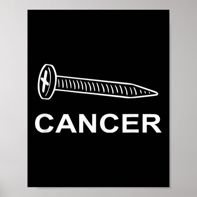 Screw Cancer Cancer Awareness Motivation  Poster (Front)