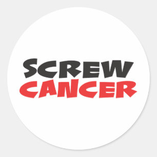 Screw Cancer Classic Round Sticker