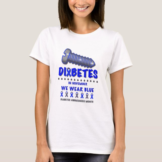 Screw Diabetes In November We Wear Blue-Awareness T-Shirt (Front)