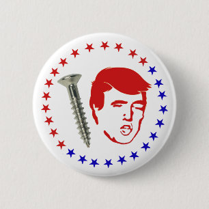 Screw Donald Trump Funny Political Pushback 6 Cm Round Badge